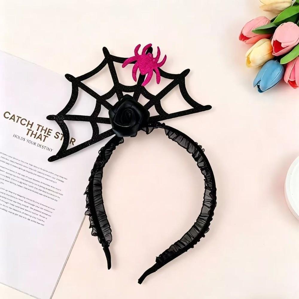 Witch Halloween Flower Headband Pumpkin Ghost Festival Headpiece Halloween Day StyleB