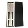 NAKANO Lacquered Set of Perfect for Dishwasher Natural Easy To Hexagonal Lacquered Made In Japan Chopsticks, 2, Couples, Safe, 22cm, Wood, Blue, Pink,