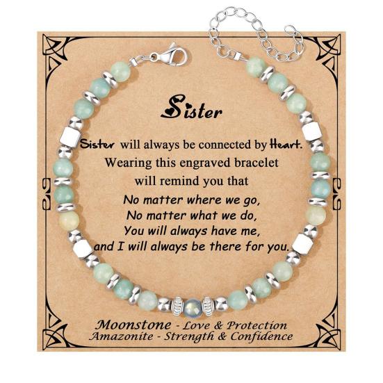Inspirational Healing Bracelets Gifts for Women, Sunflower Natural Stone Beads Bracelet, Adjustable Cord Jewelry for Birthday, Anniversary Gifts