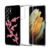 Flamingo Neon Flower Wave Art Phone Case For Samsung Galaxy S22 S21 S20 FE Ultra 5G S10 S10E S9 S8 Plus Note 10 20 Clear Cover