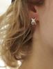 Sost Twisted Knot One-Touch Hoop Earrings - Silver (925 Silver)