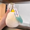 Cute Plush Keychain Pear Doll Toys Keychain Accessories Women Plush Rex Rabbit Fur Auto Key Ring Bag Decoration Pendant Gift