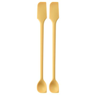 2pcs Silicone Double-ended Jam Spatula Kitchen Silicone Spatula Jam Spatula Household Double-ended Stirring Stick Spoon