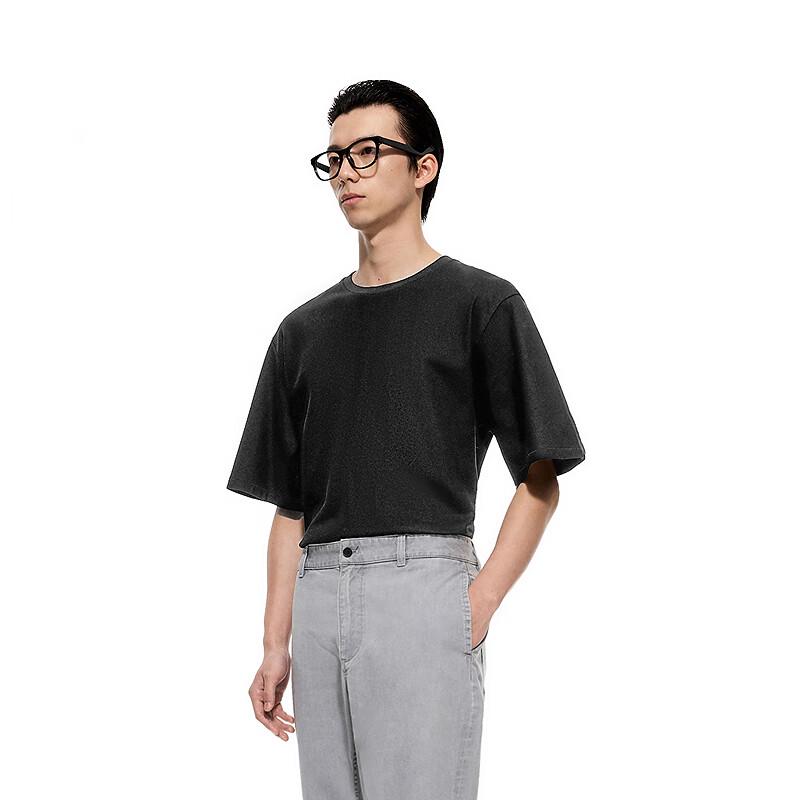CROQUIS Men s 2025 Spring Cotton Solid Round Neck T-Shirt XL