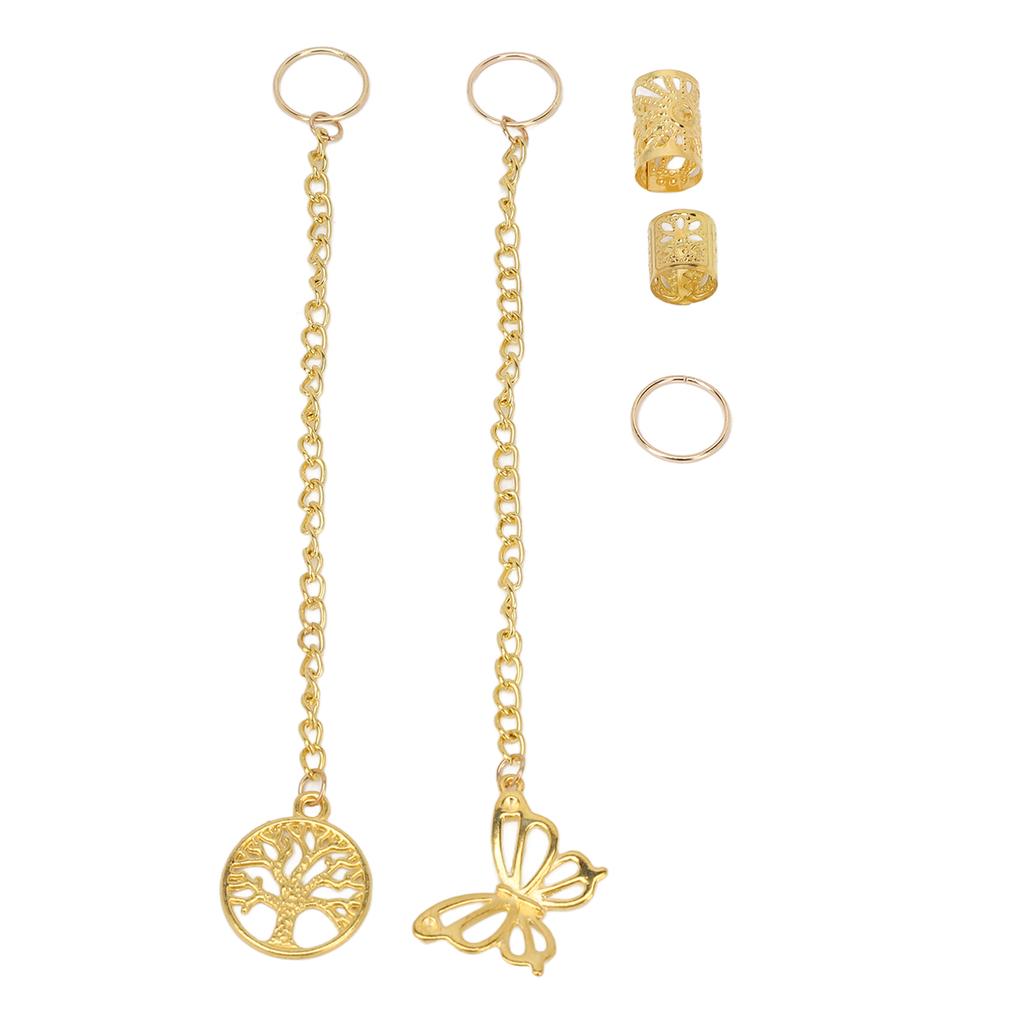 Dreadlock Jewelry Gold Hollow Out Exquisite Hair Braiding Cuffs Rings DIY Dreadlock Accessories