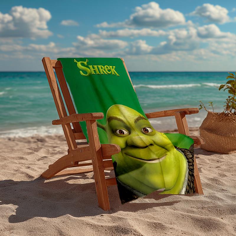 Ultra-Soft Beach Towel with Shrek Theme,Ideal for Pool - Camping, Diving - Perfect Travel Essential, Vibrant Beach Towel.