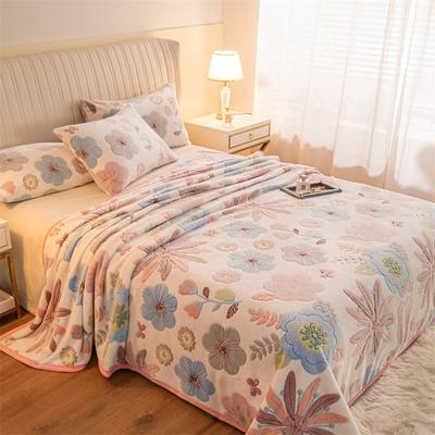 Soft Bed Sheet Cartoon Bear Thickened Winter Warm Blanket Version Bed Cover Queen King Bedspread Home Decor Coverlid 1.8/2m
