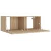 4 Piece TV Cabinet Set In Sonoma Oak Effect Particleboard