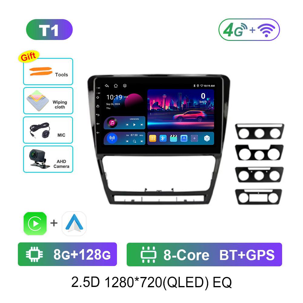 Car Radio Multimedia Player Android System for Volkswagen Skoda Octavia 2 A5 2007 - 2014 Split Screen GPS Navi WiFi Head Unit BT