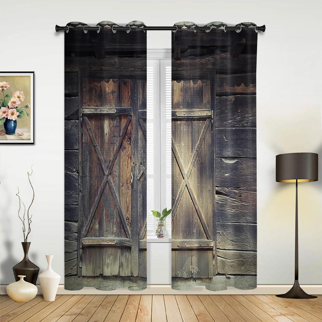 Retro Rettungsring Fischernetz Planken Vorhänge für Schlafzimmer Wohnzimmer Vorhänge Küche Kinderzimmer Fenster Vorhang Heimdekor