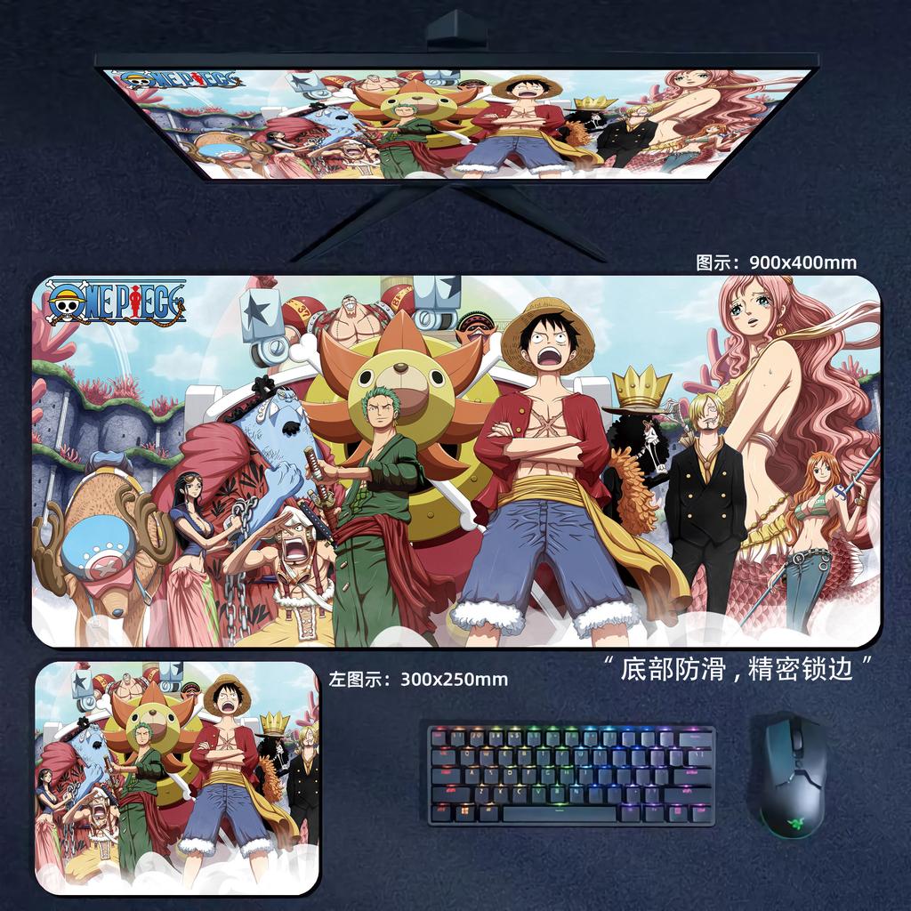 Large Size Anime Laptop Keyboard Desk Pad Luffy Roronoa Zoro NonSlip Mouse Pad High Definition Lock Edge ONE PIECE Mouse Pad