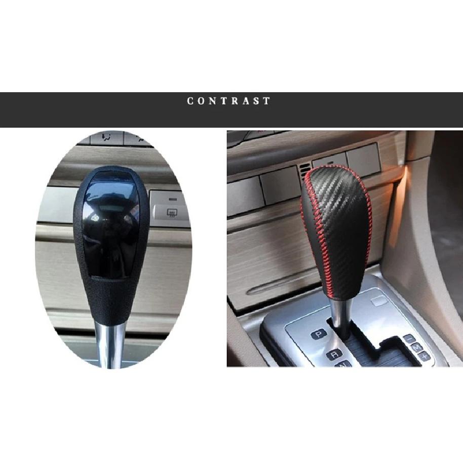 Car Gear Shift Knob Cover For Ford Focus Mk2 2005-2014 Ford Mondeo Fusion Fiesta 2008-2012 Leather Gearbox Handle Cover