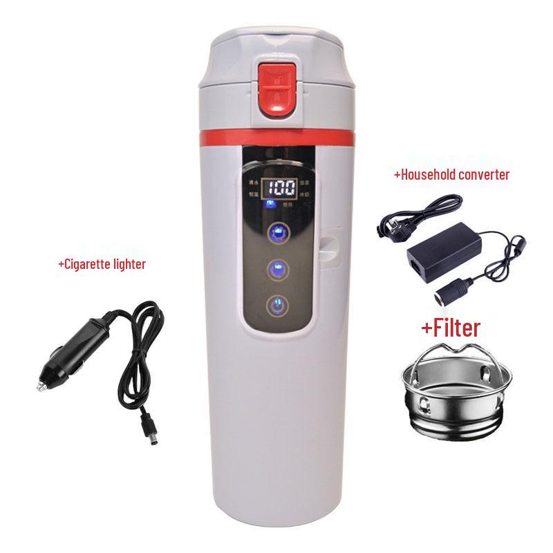 Universal 12V/24V 304 Stainless Steel Car Heating Mug 2024