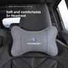 Car Seat Headrest Soft Suede Neck Pillow For VW Golf Amarok T5 Phaeton GTI Teramont Passat b6 Car Interior Aaccessories keychain CU7