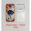 Gehäuse für iPhone 12 Pro Max Ähnlich wie 17 Pro Max Gehäuse 12 Pro Max zu 17 Pro Max Rückseite DIY Rückabdeckung Gehäuse Akku Mittelrahmen