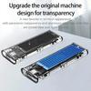 M.2 NVMe SSD Enclosure USB3.1 Gen2 External SSD Case Clear Hard Drive Adapter 10Gbps M.2 NVMe to USB Adapter Support UASP for PCIe NVMe SSD