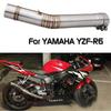 Motorrad Auspuff Escape Mittelrohr Moto Schalldämpfer Verbindung für YZF R6 YZF-R6 1998 1999 2000 2001 2002 2003 2004 2005