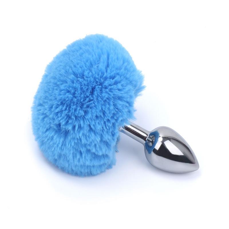 Anal Plug Rabbit Tail Role Play Stainless Steel Prostate Smooth Touch Metal Bunny Tail Sex Toys for Women Men Gay