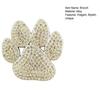 Paw Print Brooch for Women, Rhinestone Cat Dog Foot Pin, Sparkling Cubic Zirconia Badge for Coat Bag Hat, Teacher Pet Lover Gift