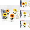 Plush Twisted Rod Sunflower Potted For Home And Outdoor Use