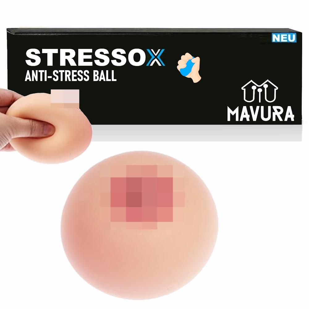 STRESSOX Hnětací míček na prsa Antistresový mačkací míček Stlačovací míček na prsa Masážní míček na prsa