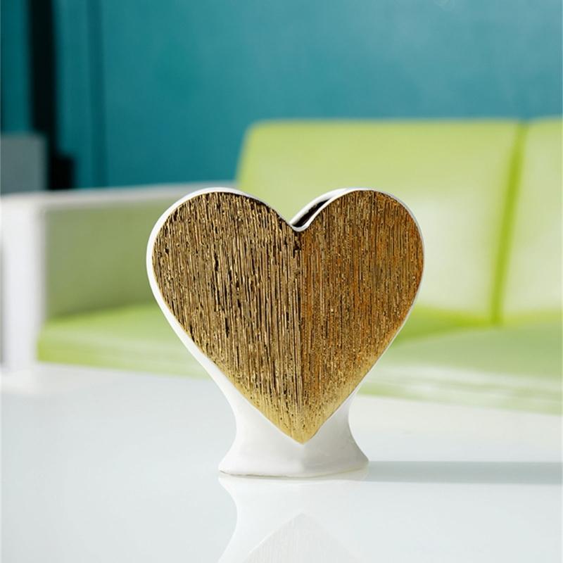Flower Vase Heart Shaped Flower Pots Unique Decorative Vase for Home Wedding Valentines Day Gift Desktop Living Room