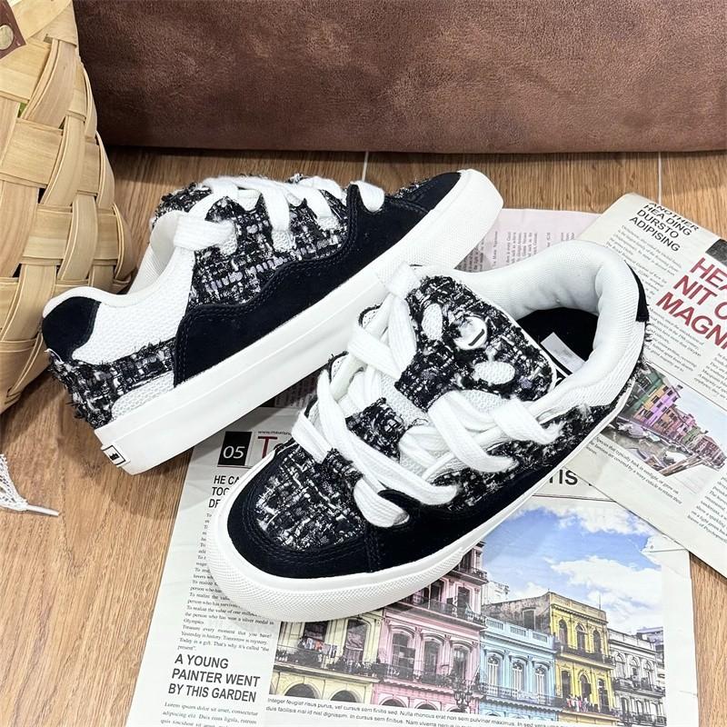 Boty do chleba, malý voňavý styl, flipové plátno s kožešinou, pánské a dámské nazouvací sportovní a volnočasové boty, řetěz, tlusté boty, vysokoškolský styl