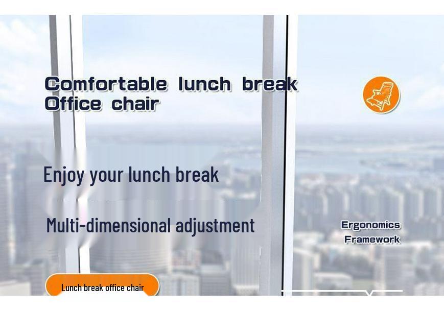 Foldable Office Recliner Chair - Thickened Design for Sitting, Lying, and Napping at Home or Office.