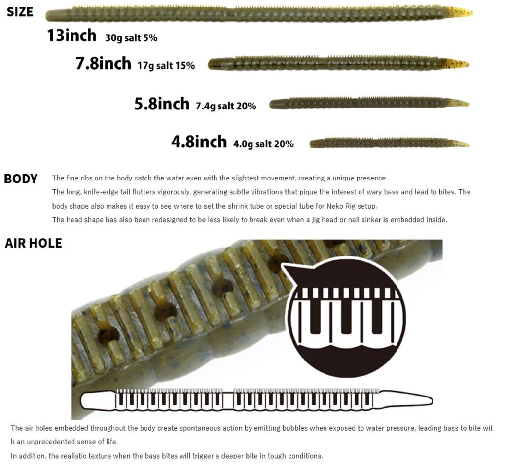 Deps Soft Lure Kincoo Air 4.8 Inch 12 (0120)