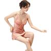 LangSha Satin Nightgown for Women, Thin Loose-Fitting Sexy Spaghetti Strap Dress, Valentine's Day Simple Romantic Ladies Sleepwear Loungewear
