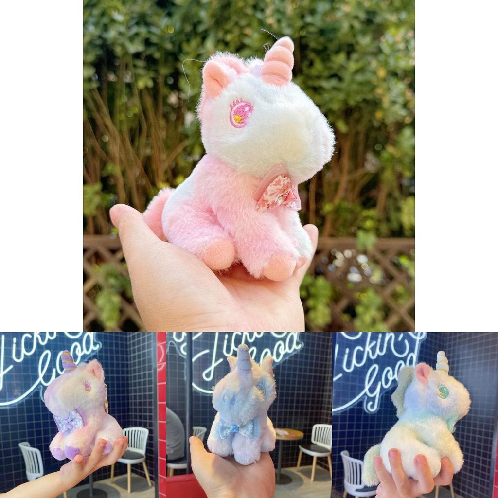 Unicorn Plush Keychain With Bow Decoration And Bright Colors For Kids And Collectors