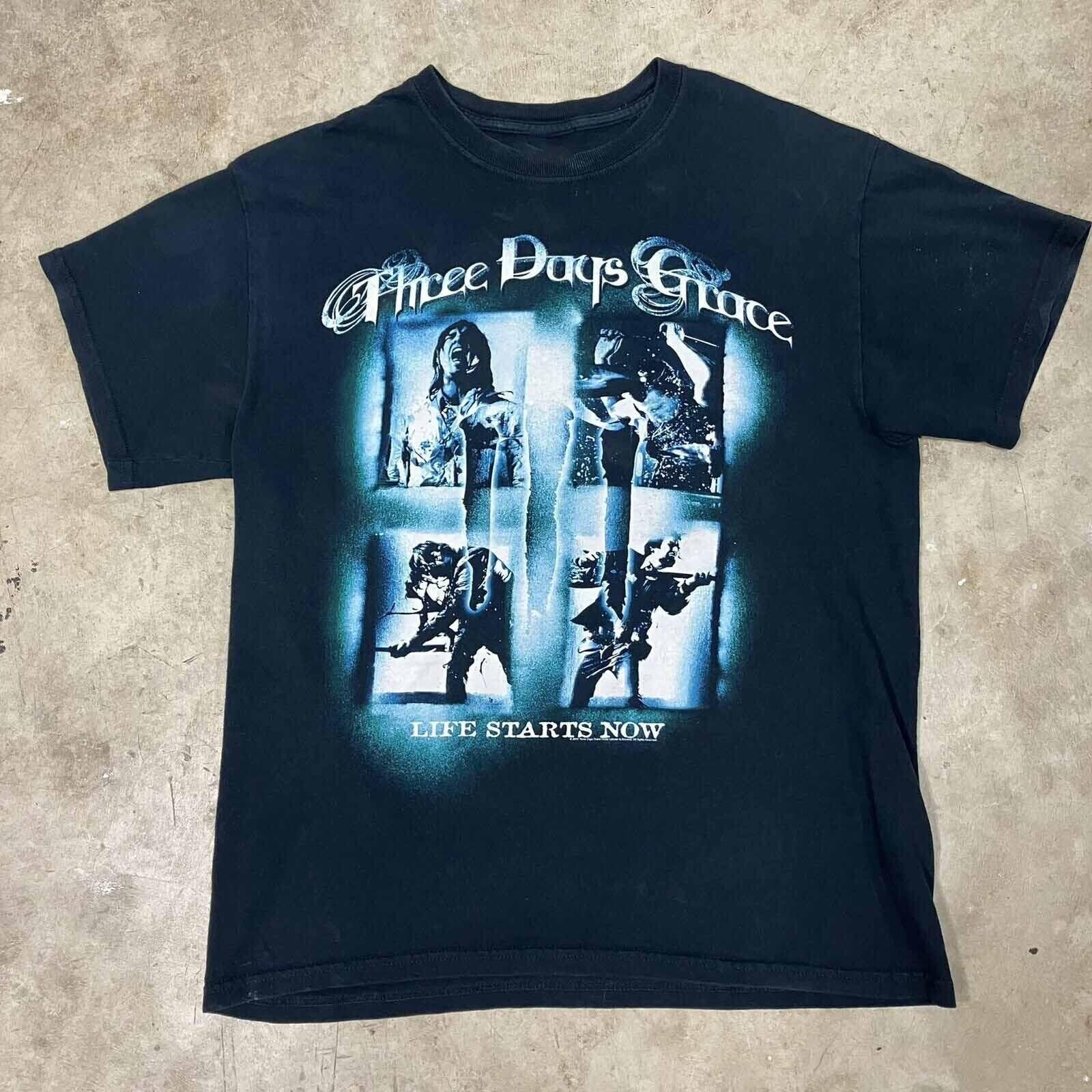 Three Days Grace Band Life Starts Now Tour Shirt Black Unisex S-5XL L