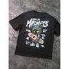 European Sizes Enjoy the Madness" Cartoon Print, Men's Fashion Street Casual Short Sleeve T-Shirt Comfortable Crew Neck Top for Spring and Summer