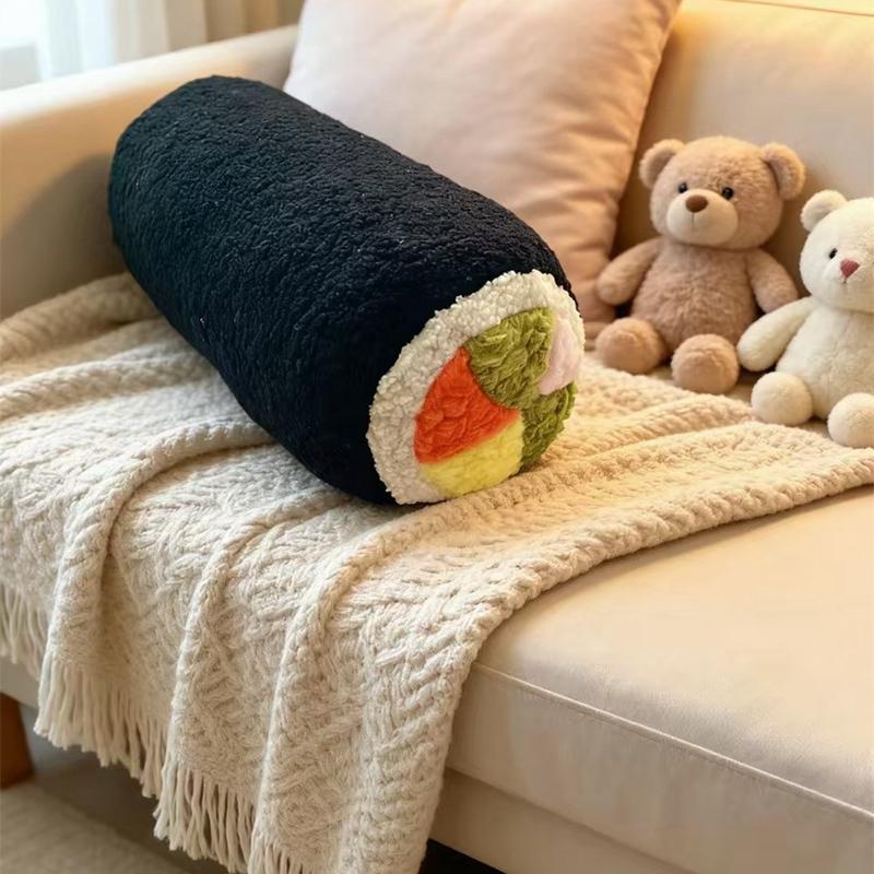Kreatives Sushi-Rollen-Kissen Plüschtiere Gefüllt Weich Lecker Algen Sushi Spielzeug Gemütliches Sofa Büro Nickerkissen Kawaii Zimmerdekoration