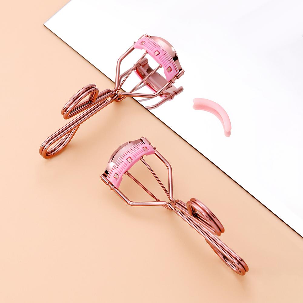 Pettine Piegaciglia Ciglia Si Adatta a Tutte le Forme degli Occhi Clip Arricciaciglia per Lash Lift Strumenti per il Trucco Occhi Con 1 Cuscinetto di Ricambio in Silicone