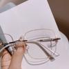 Anti Blue Light Nearsighted Glasses Women Glasses Digital Device Glasses with Diopters 0 To -40 Shiny Rimless Frame Glasses