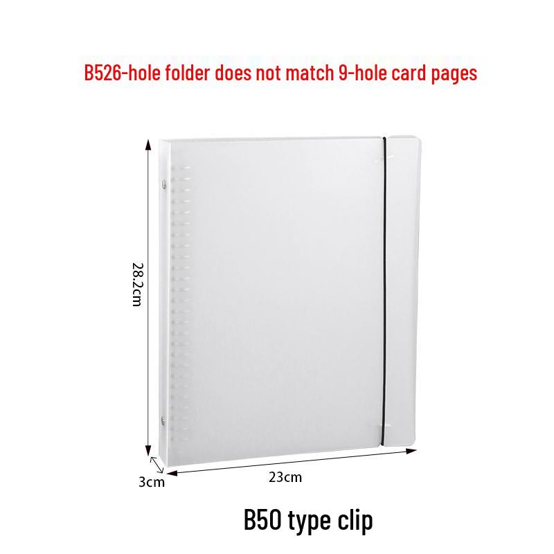 Loose-Leaf Ring Binder Notebook Cover, A4/B5/A5/A6, 4/6/9 Hole Portfolio File Folder
