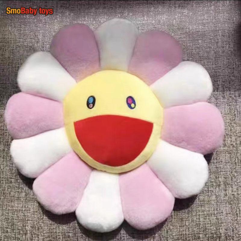 Rainbow Daisy Plush Pillow Sunflower Shaped Floor Game Mat Seat Cushion For Sofa Car Soft And Comfortable