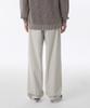 Musinsa Standard Brushed One-Pleat Wide Banded Slacks [Dusty Cream]