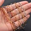 6.5/7/8mm Chic Glitter Stainless Steel Link Cut Oval Figaro Chain Necklace for Women Men Geometric Rhombus Choker Metal Jewelry