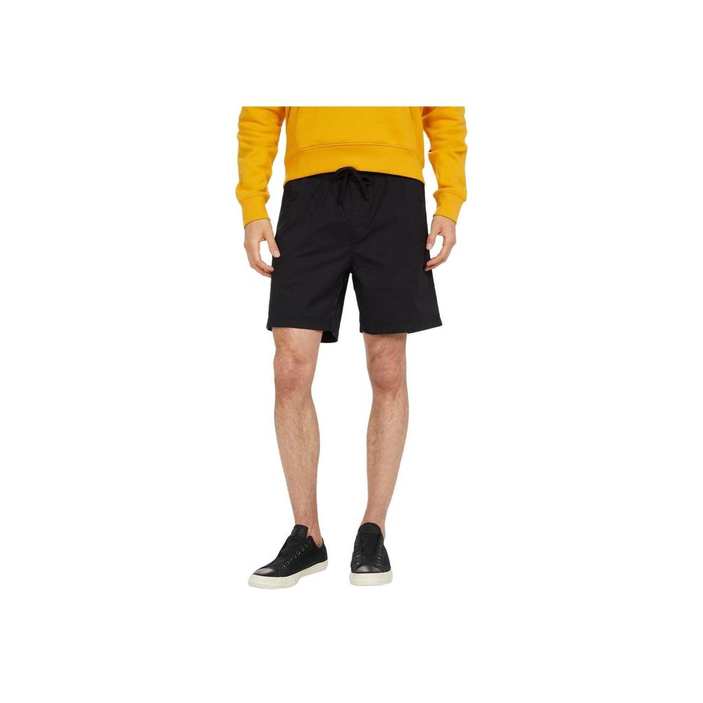 Vans Solid Color Loose Fit Lace-Up Casual Shorts Men Shorts Black VN0A5FKDBLK1