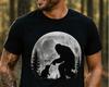 T-Shirt and Kids Tshirt with Bigfoot and Raccoon Illustration – Cotton Top “Boop” In Moonlight