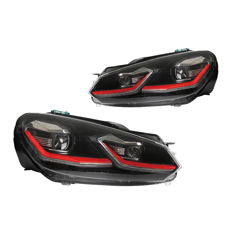 Compatible with 09-13 Volkswagen Golf 6 LED Headlight Assembly with Daytime Running Lights