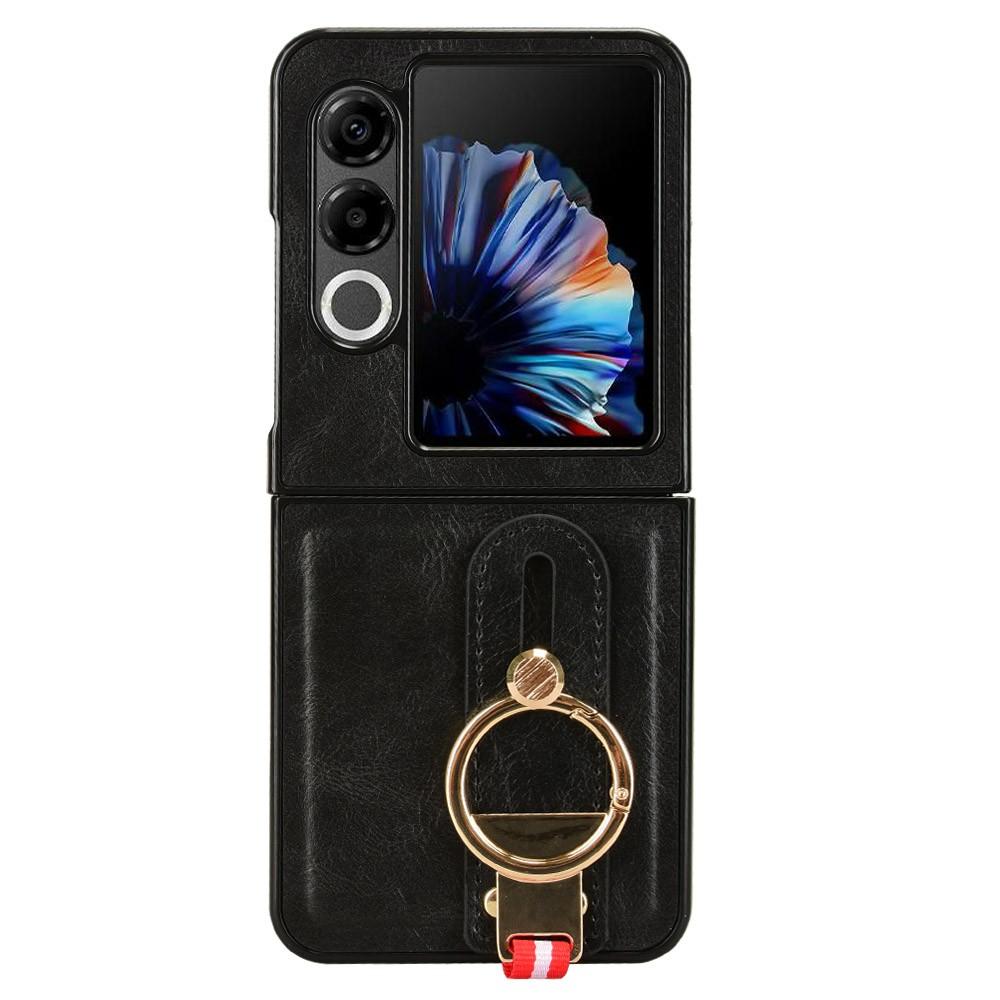 For ZTE Nubia Flip2 5G A404ZT Case Wristband Kickstand Leather+PC+TPU Phone Cover with Bottle Opener