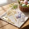 Colored Rabbit Easter Happy Cake Topper Dessert Decorations Gold Acrylic Kids Party Festival Cake Toppers Easter Baking Supplies