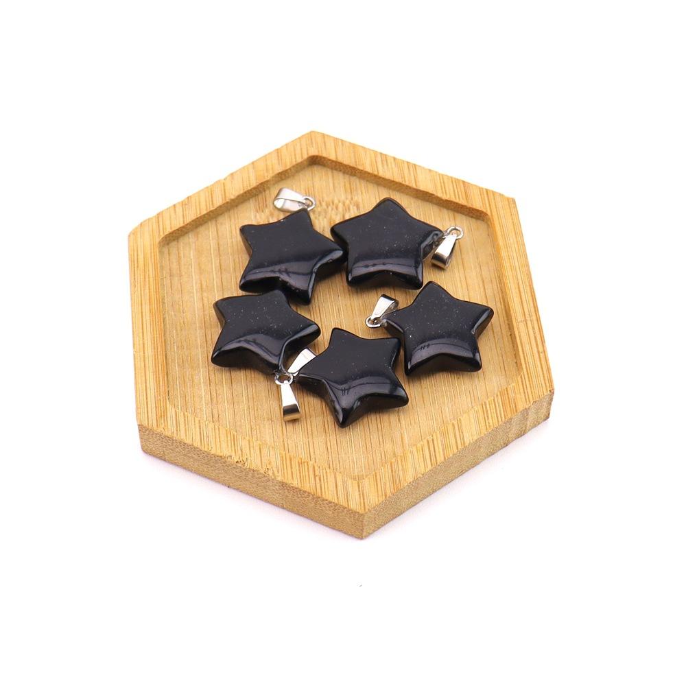 Agate Star Pendant Necklace Jewelry Powder Crystal Necklace Fashion Valentine'S Day Gift 20 * 6