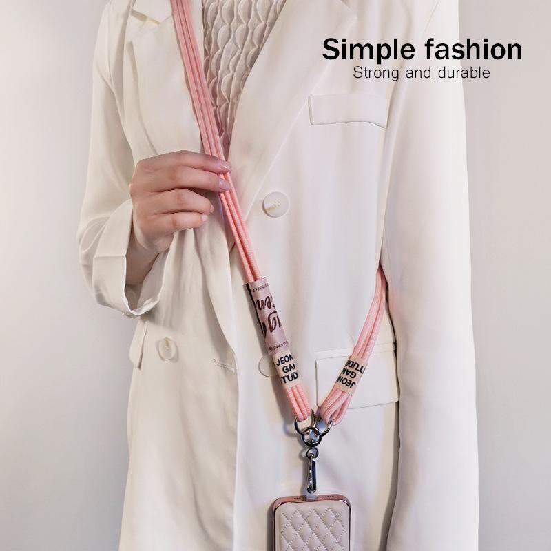 Mobile phone lanyard crossbody long back lanyard unisex mountaineering outdoor strap with clip lanyard removable