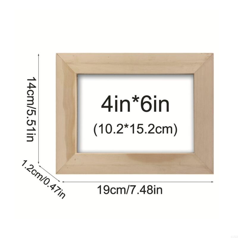 62KD Picture Frame for Crafts Unfinished Panel Board Photo Frame for Painting Paintable Frame for Crafts