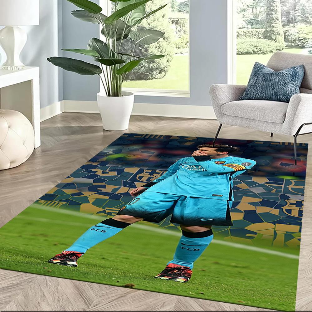 Messi 400 Area Rug Design for Playrooms Bedrooms Foyer Entryway Anti-slip Rug Anime Office Decor Spiritual Gift