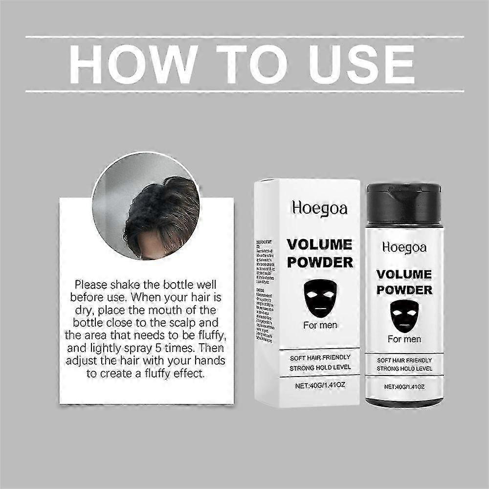 Volume Powder For Men Instantly Adds Texture And Volume Natural Ingredients Strong Hold 40g